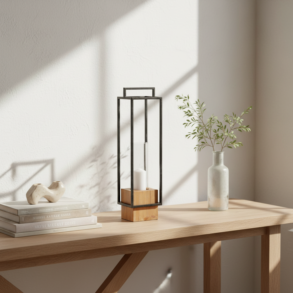 Mercana Orionis 5.7" x 5.7" x 21.1" Metal Lantern
