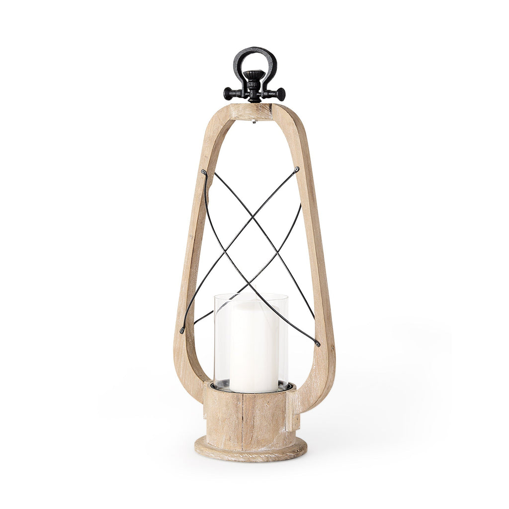 Mercana Zain 11.4" x 5.9" x 25" Glass Lantern