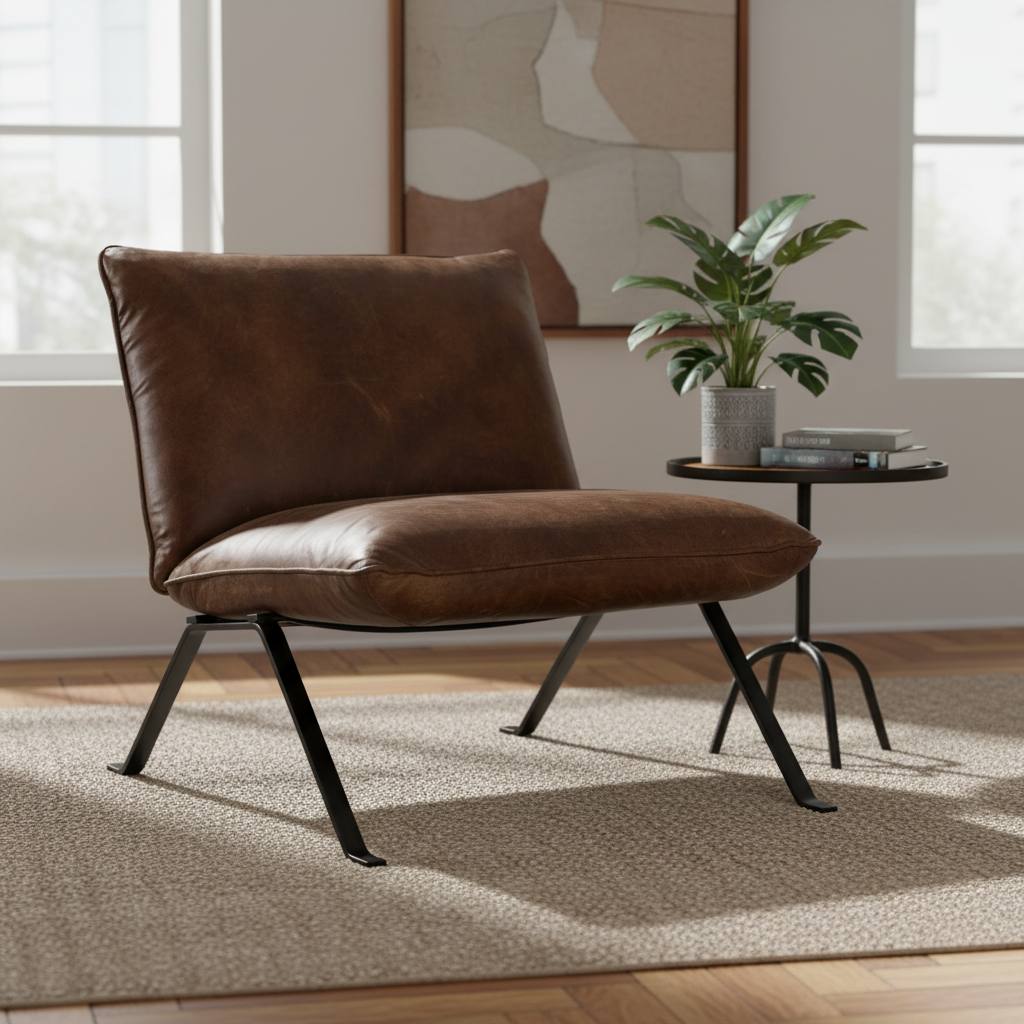 Mercana Flavelle 28.4" x 33.1" x 27.5" Iron Side Chair