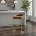 Mercana Hollyfield 20.5" x 19.7" x 32.7" Leather Stool