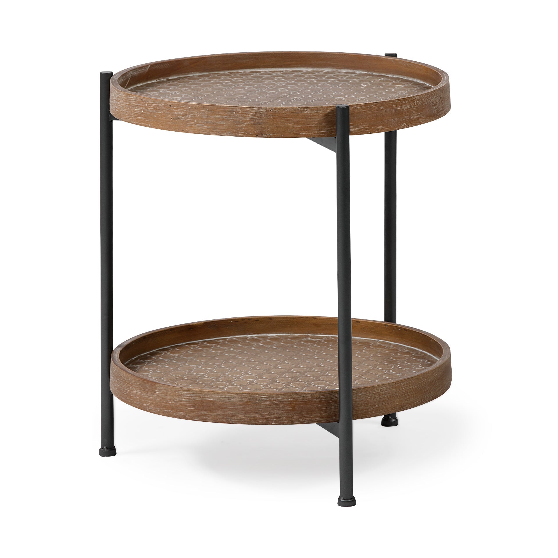 Mercana Kade 16.9" x 16.9" x 18.9" Solid Wood Side Table