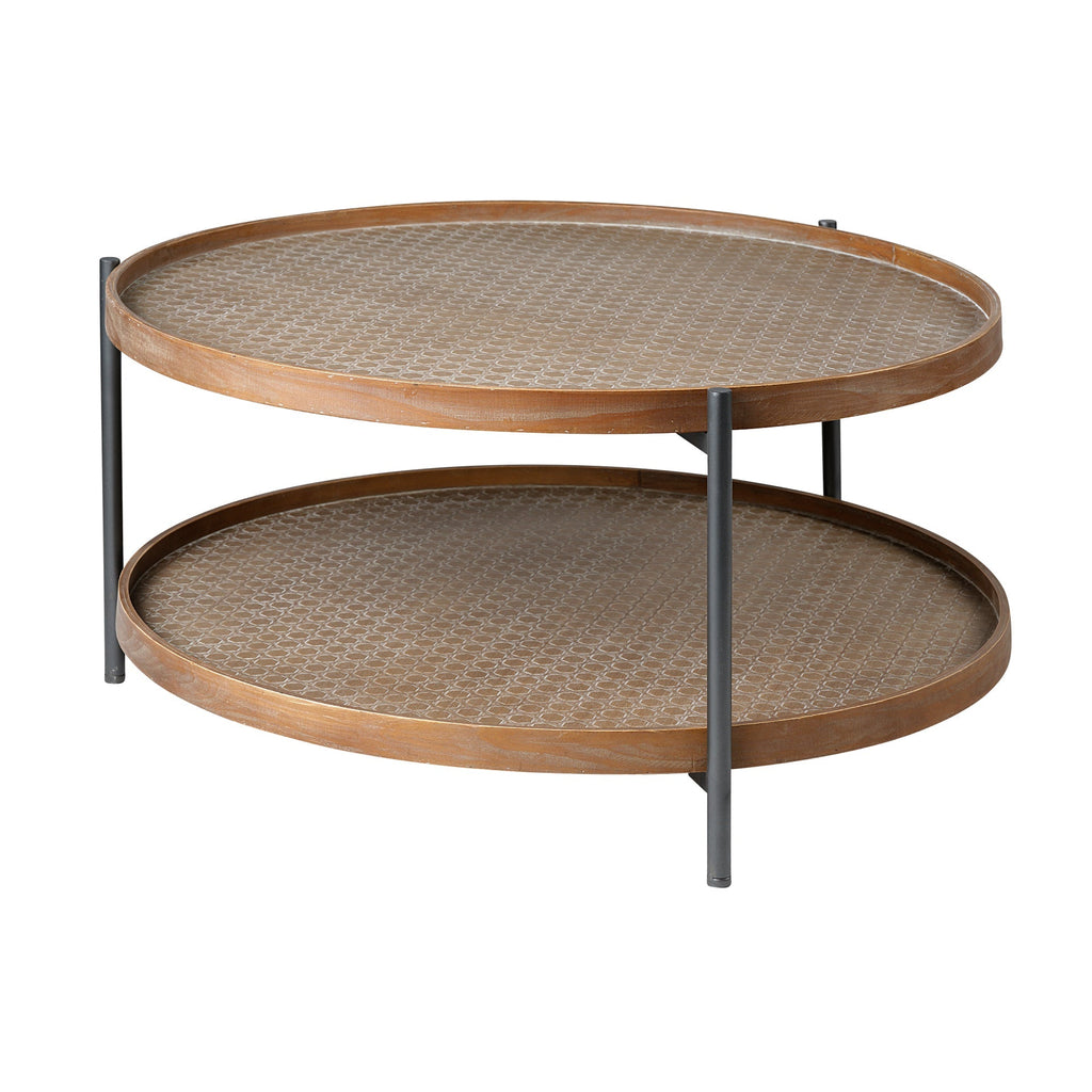 Mercana Kade 33.1" x 33.1" x 17.3" Metal Coffee Table
