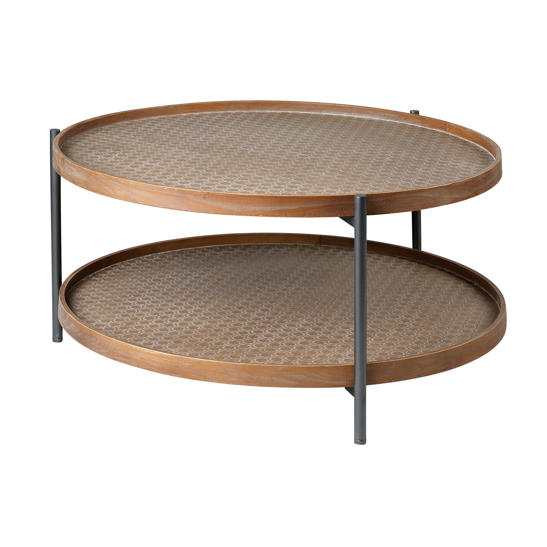 Mercana Kade 33.1" x 33.1" x 17.3" Metal Coffee Table
