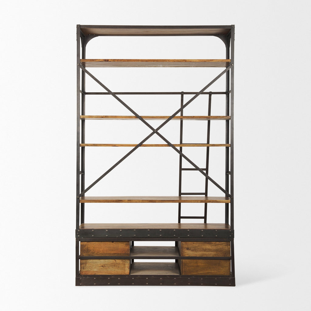 Mercana Brodie 57" x 19.5" x 94" Iron Wall Shelf
