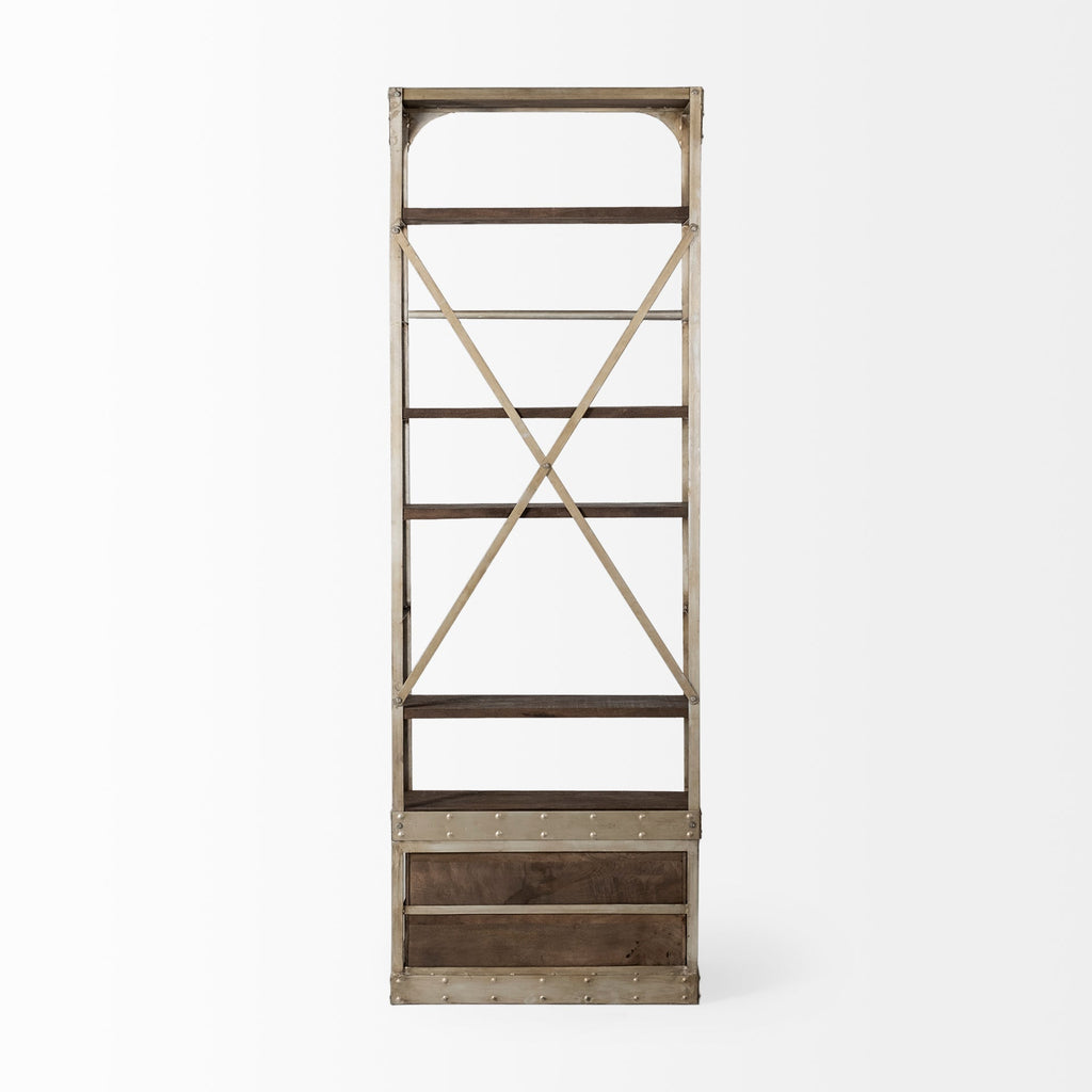 Mercana Brodie 32" x 22" x 94" Iron Wall Shelf