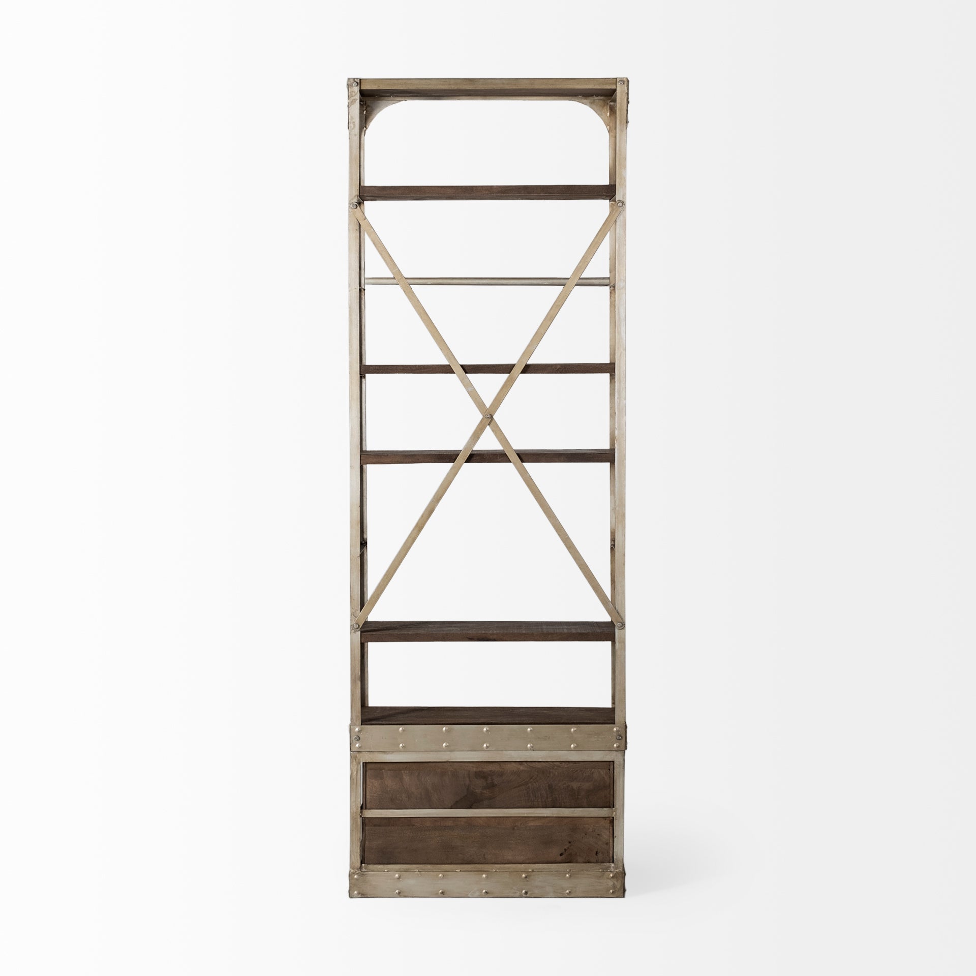 Mercana Brodie 32" x 22" x 94" Iron Wall Shelf