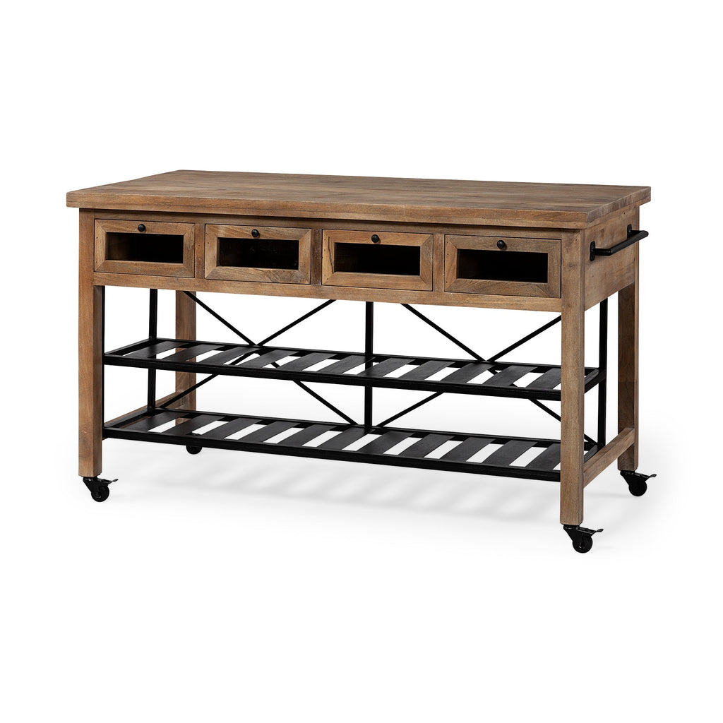Mercana Stuart 28" x 63" x 34.8" Kitchen Island