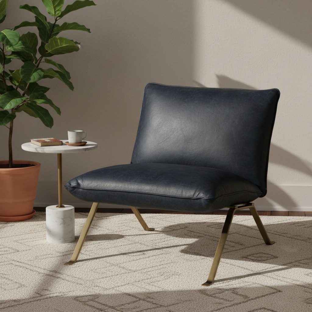 Mercana Flavelle 28" x 33.5" x 27" Iron Side Chair