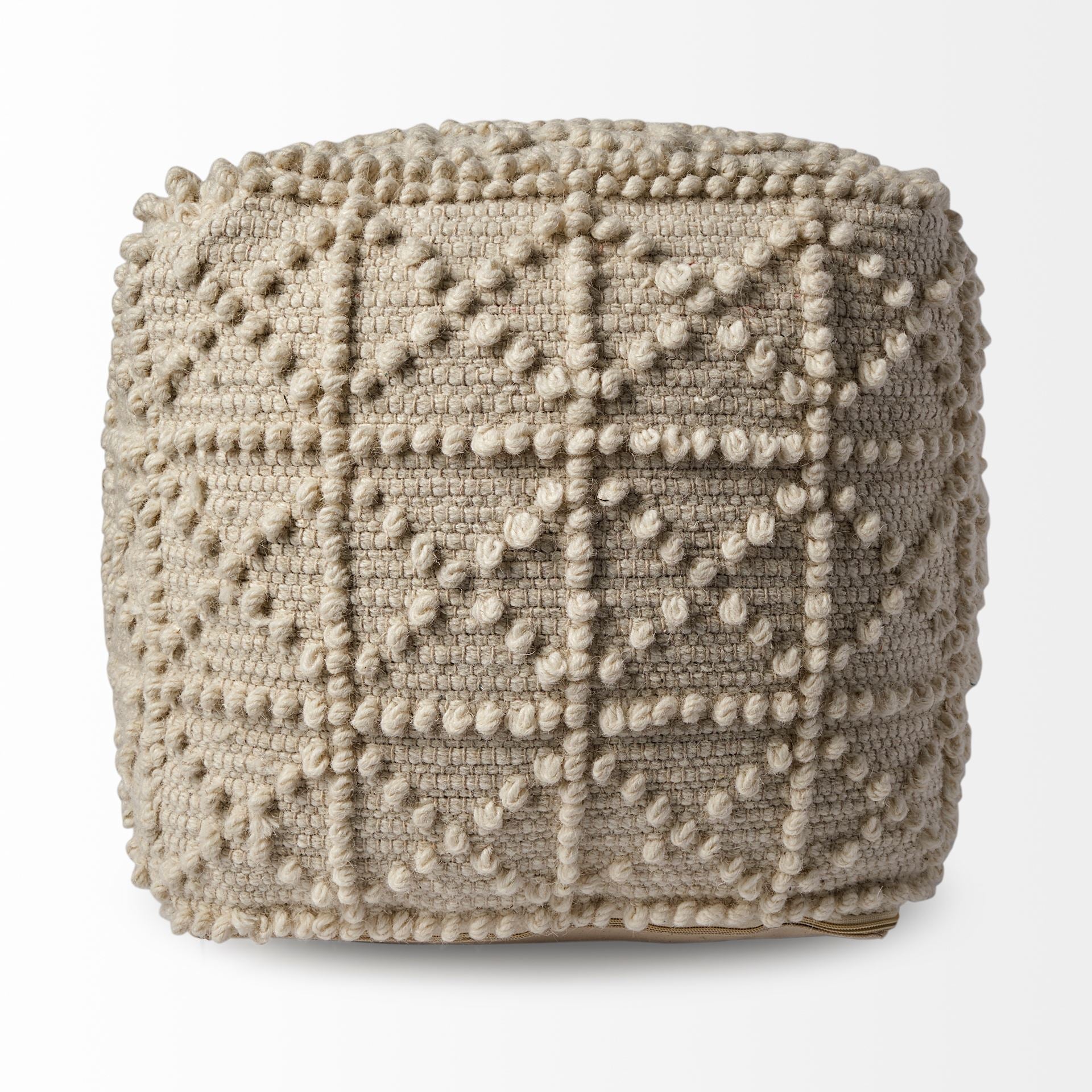 Mercana Leroy 17.7" x 17.7" x 17.7" Wool Pouf