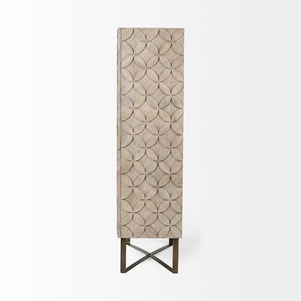 Mercana Excelsior 36.2" x 18.3" x 66" Solid Wood Storage Cabinet