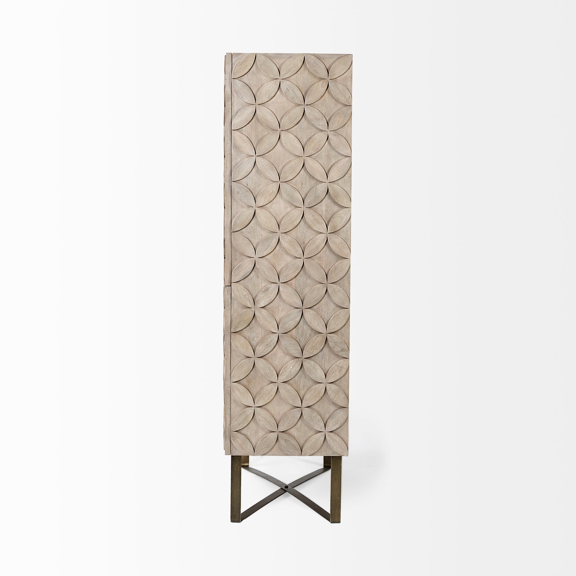 Mercana Excelsior 36.2" x 18.3" x 66" Solid Wood Storage Cabinet
