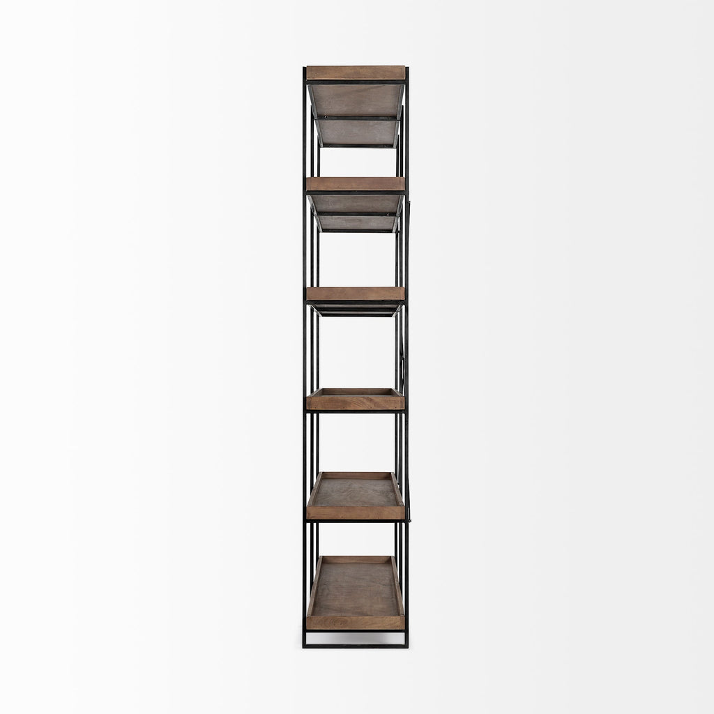 Mercana Trey 80" x 16" x 87.5" Iron Wall Shelf
