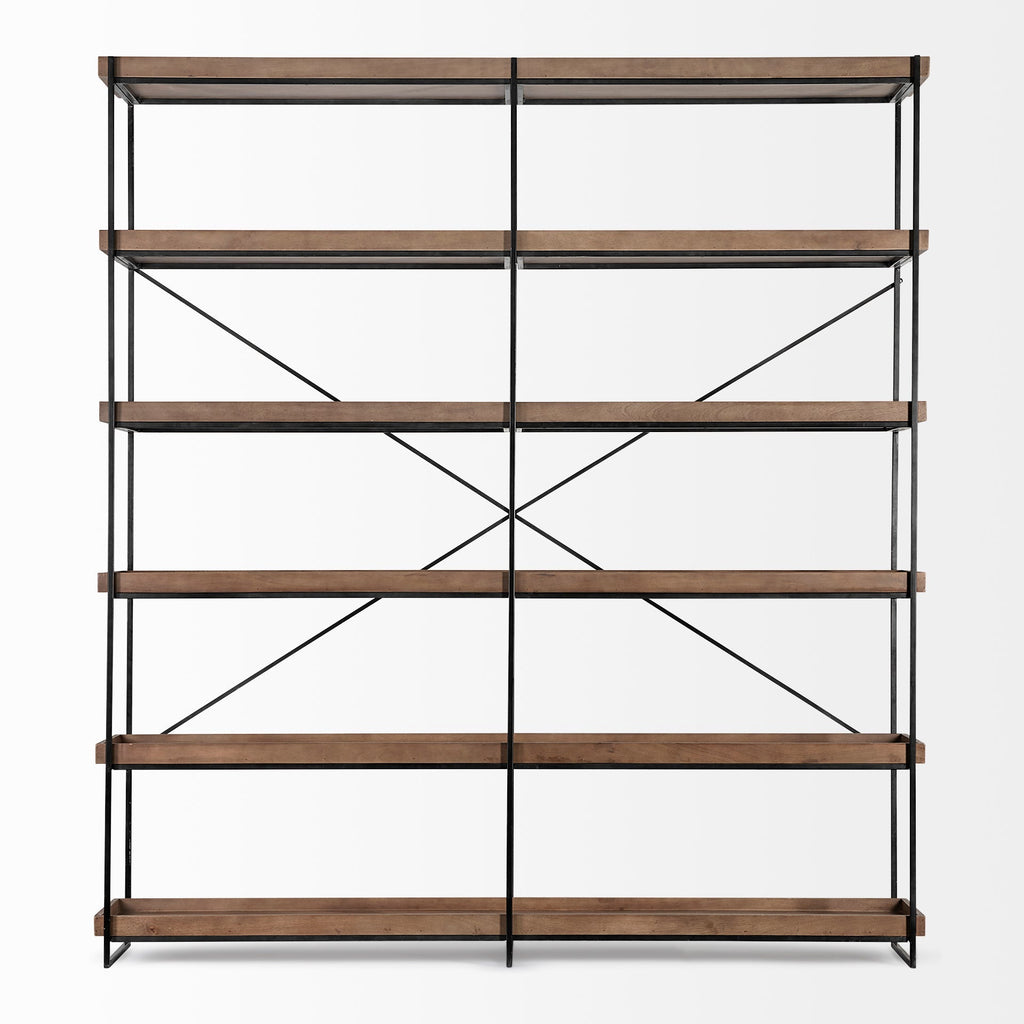 Mercana Trey 80" x 16" x 87.5" Iron Wall Shelf
