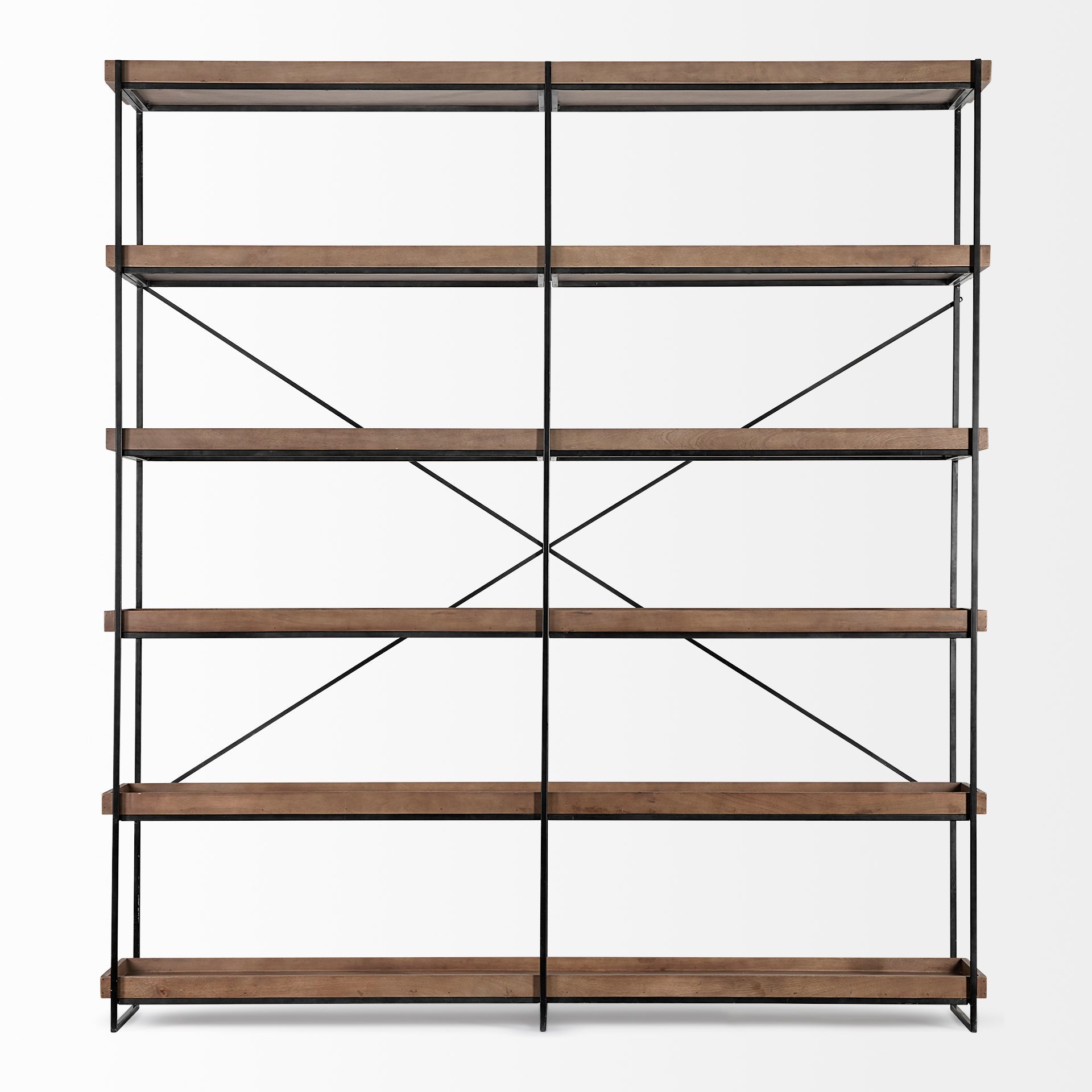 Mercana Trey 80" x 16" x 87.5" Iron Wall Shelf