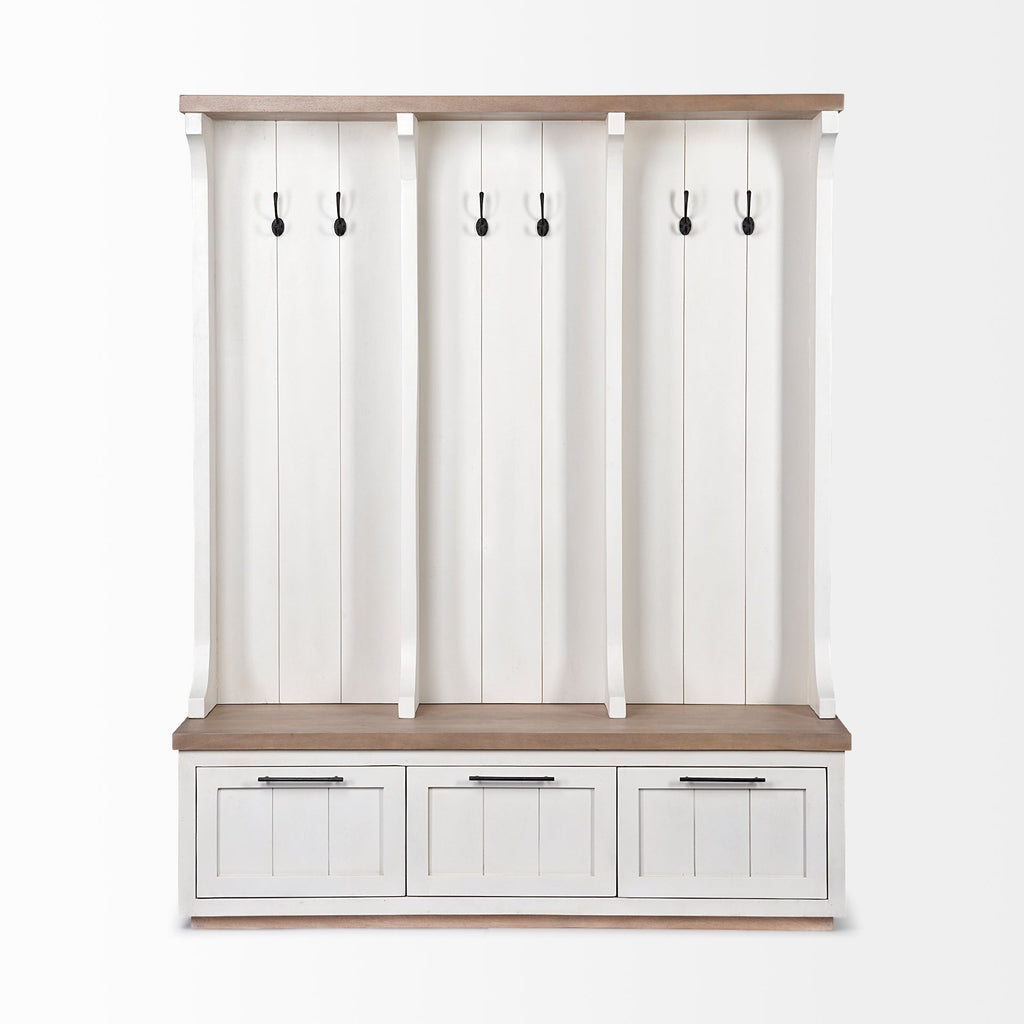 Mercana Fairview 61" x 18" x 76" Solid Wood Hall Tree