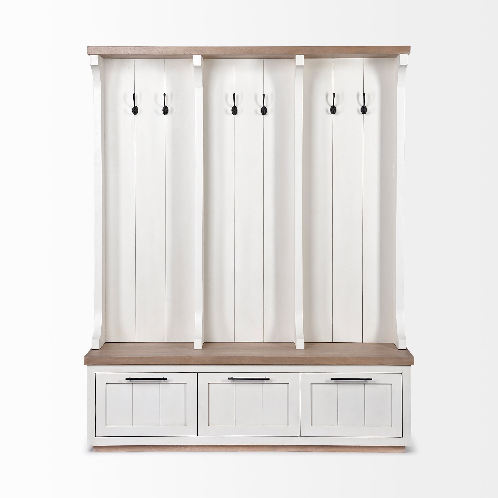 Mercana Fairview 61" x 18" x 76" Solid Wood Hall Tree
