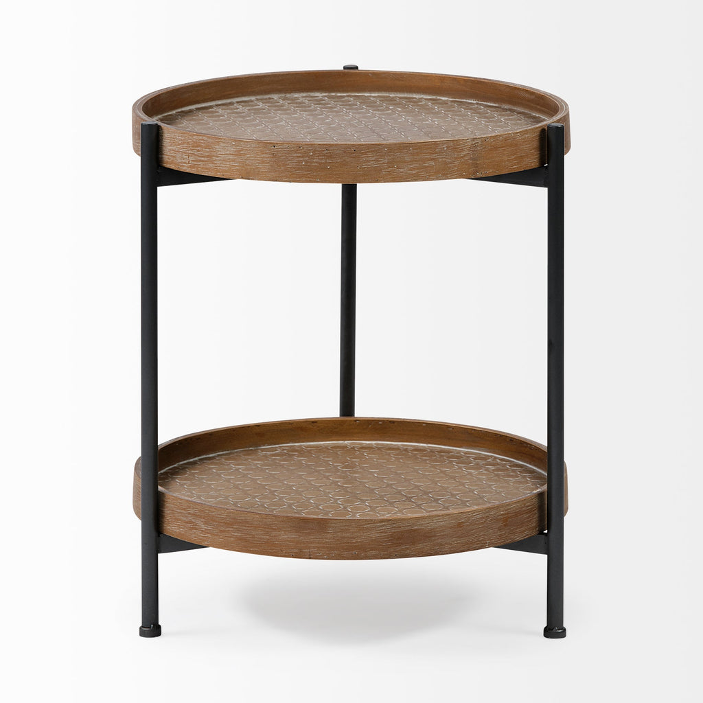 Mercana Kade 16.9" x 16.9" x 18.9" Solid Wood Side Table
