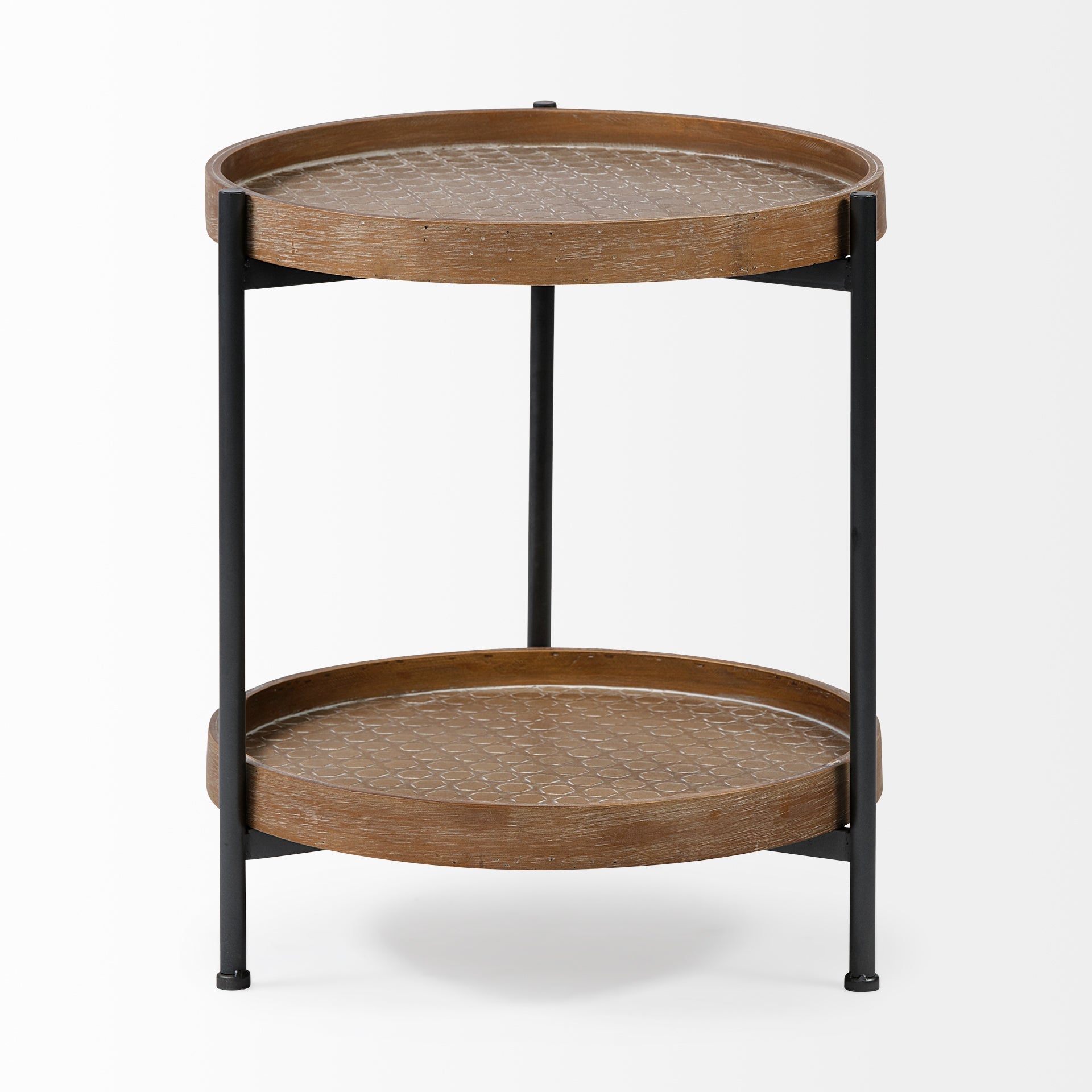 Mercana Kade 16.9" x 16.9" x 18.9" Solid Wood Side Table