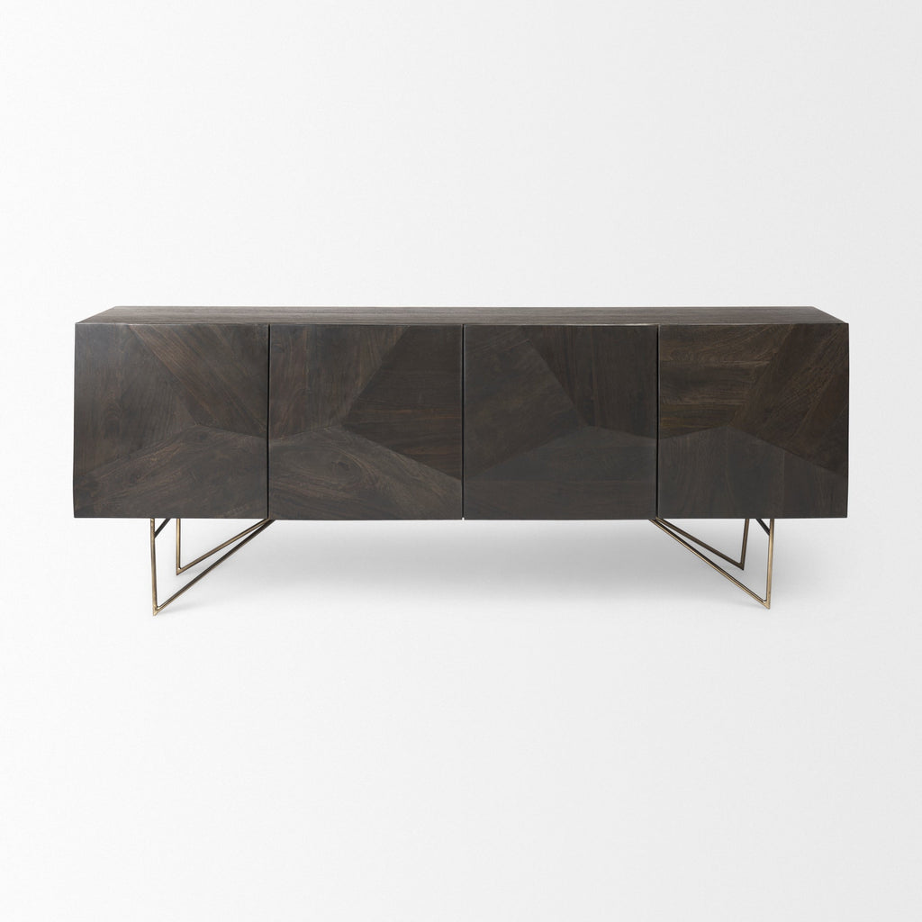 Mercana Darwin 80" x 17.5" x 30" Solid Wood Sideboard