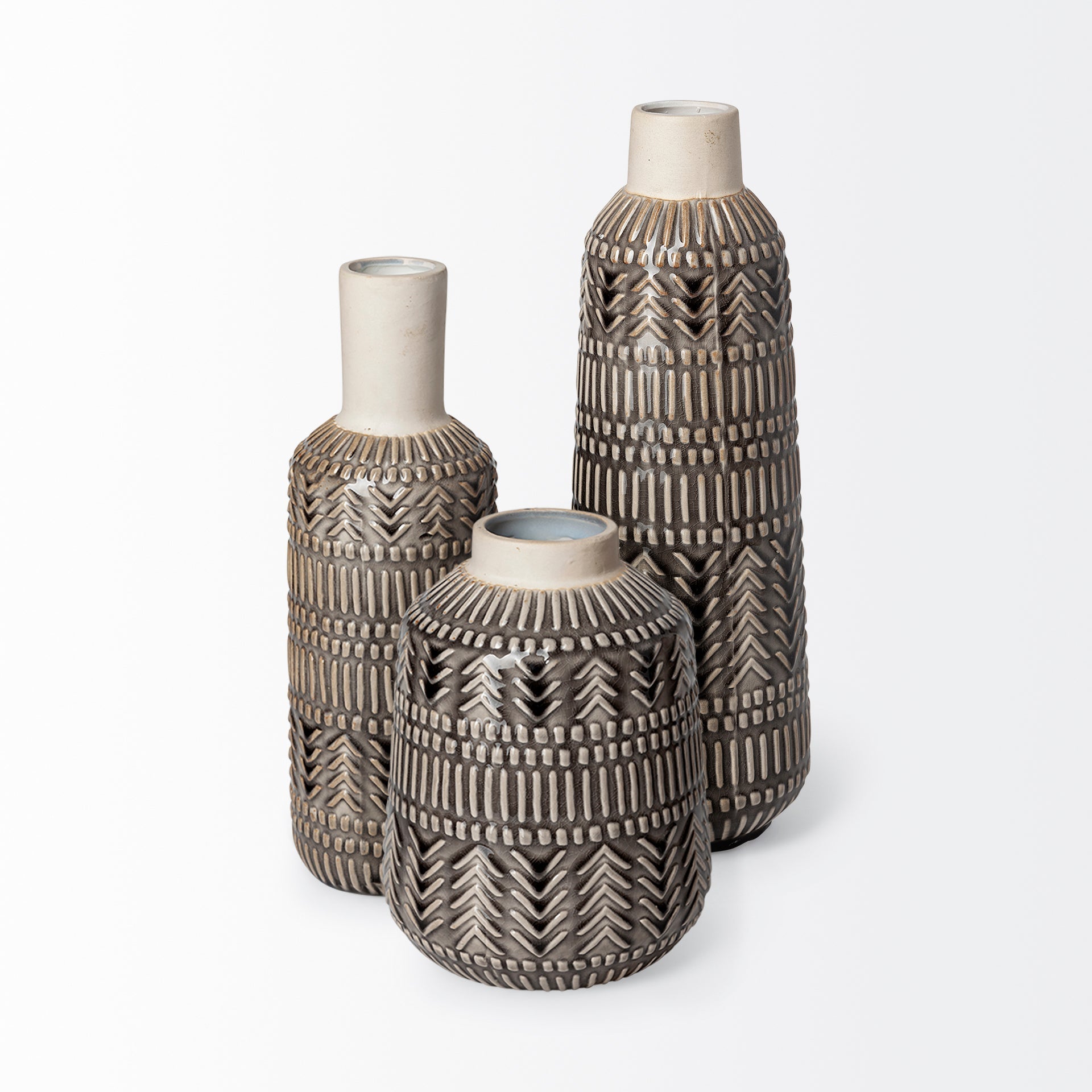 Mercana Riker 5.1" x 5.1" x 14.2" Ceramic Vase