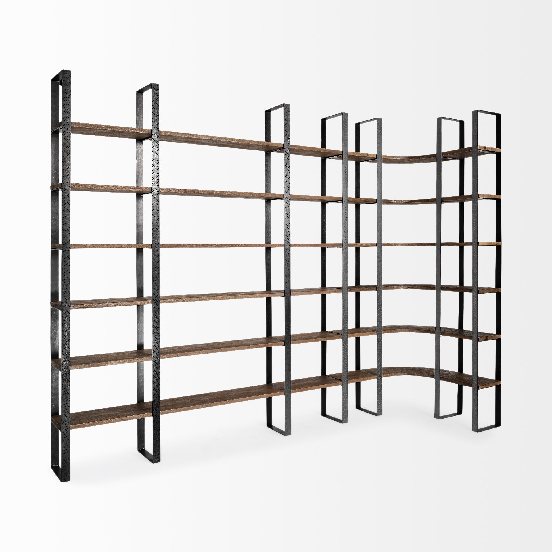 Mercana Turner 36.5" x 36.5" x 90" Solid Wood Wall Shelf