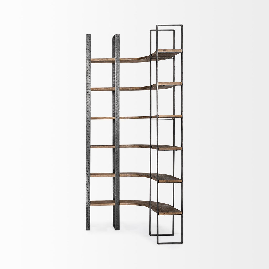 Mercana Turner 36.5" x 36.5" x 90" Solid Wood Wall Shelf