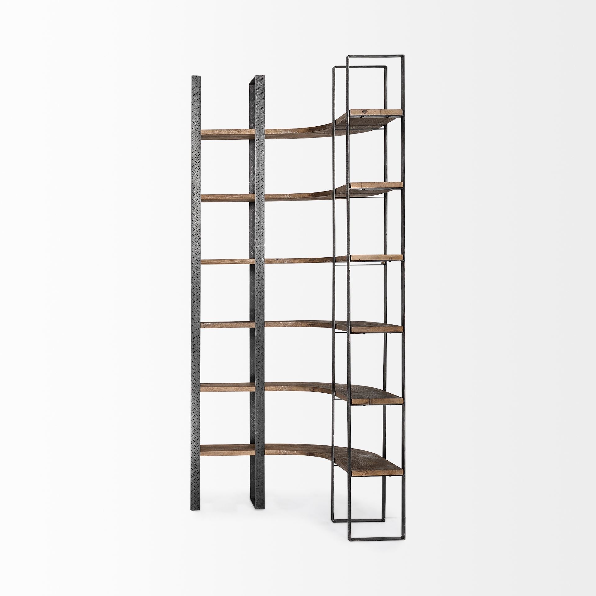 Mercana Turner 36.5" x 36.5" x 90" Solid Wood Wall Shelf