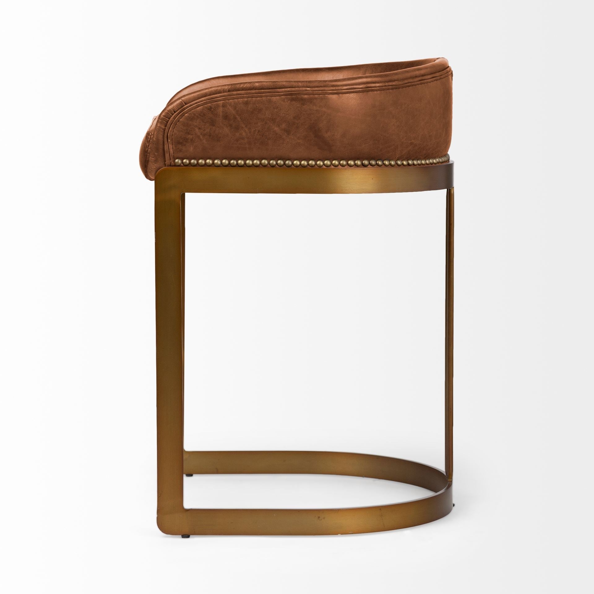 Mercana Hollyfield 20.5" x 19.7" x 28.7" Leather Stool