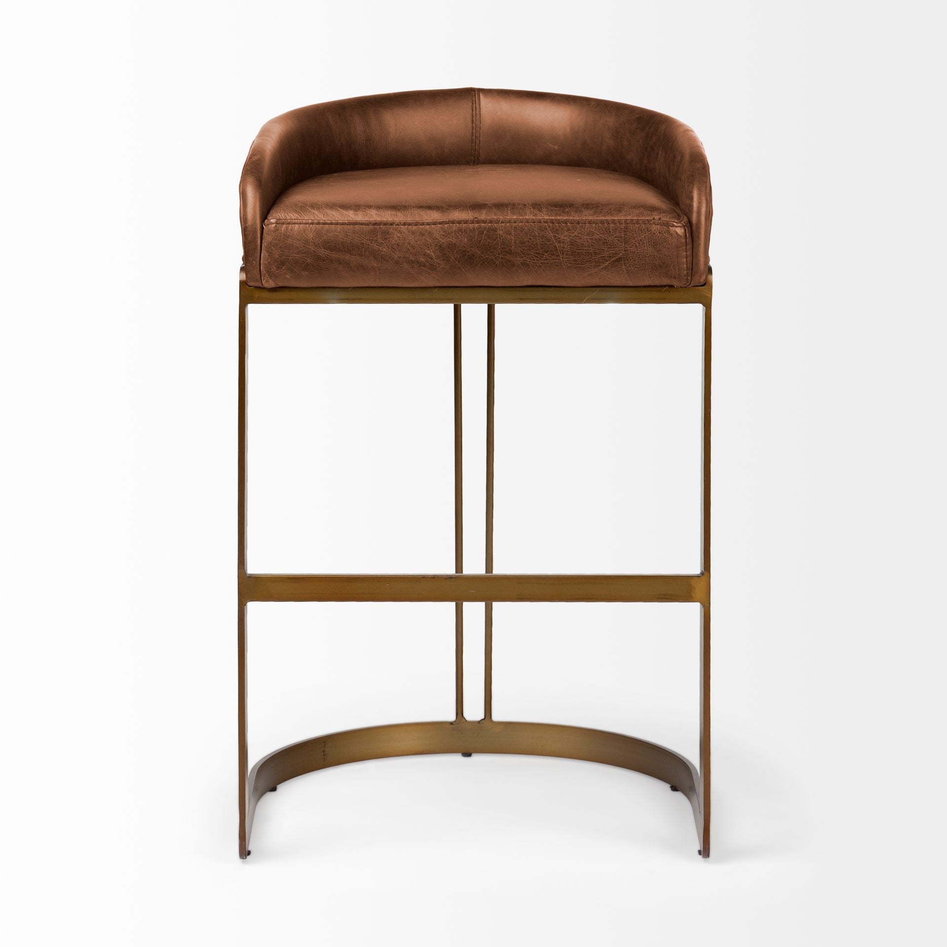 Mercana Hollyfield 20.5" x 19.7" x 32.7" Leather Stool