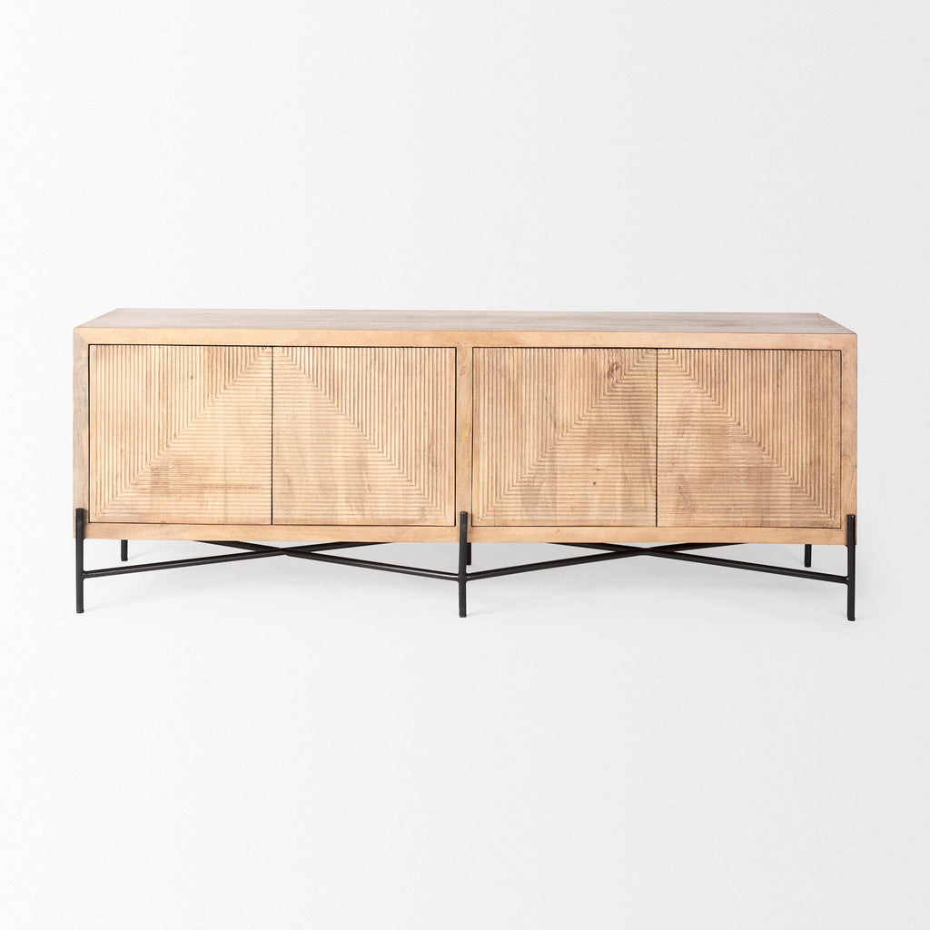 Mercana Cairo 78" x 19.5" x 28" Solid Wood Sideboard