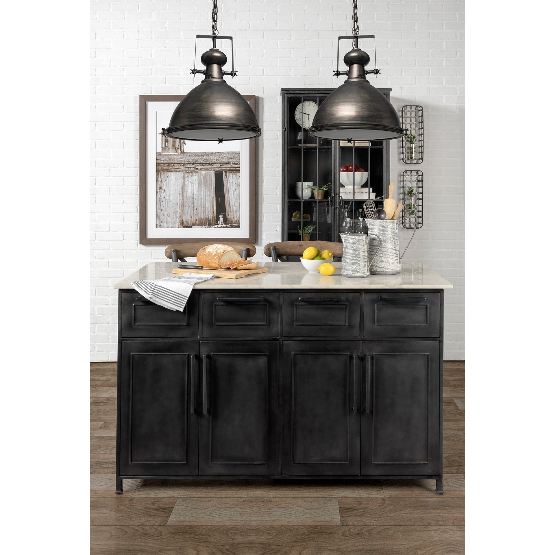 Mercana Bashaw 17" x 17" x 20" Metal Pendant Lighting