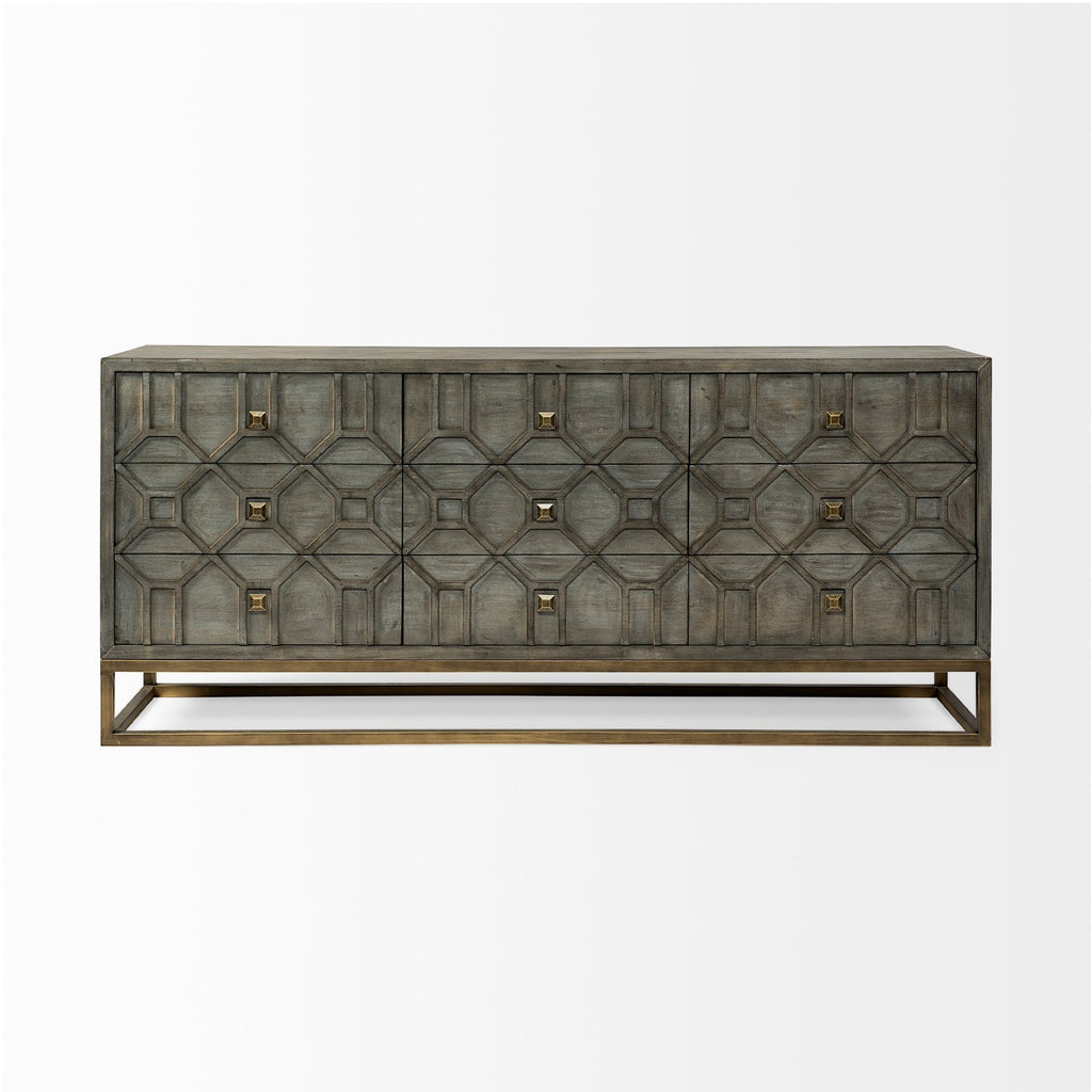 Mercana Genevieve 70" x 15.8" x 31" Solid + Manufactured Wood Sideboard