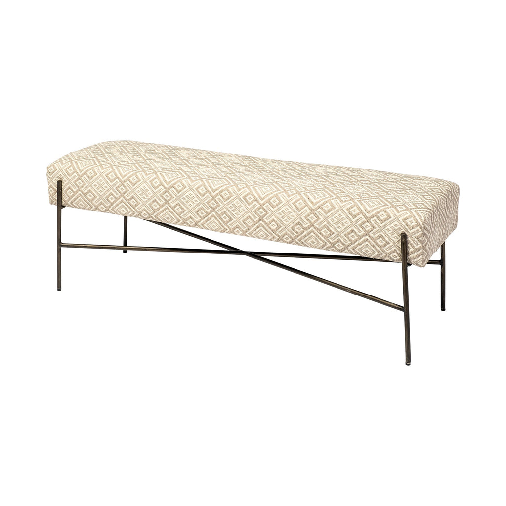 Mercana Avery 55" x 17" x 18" Metal Bench