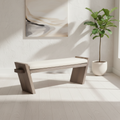 Mercana Elaine 58" x 14.8" x 20" Solid Wood,Upholstered Bench