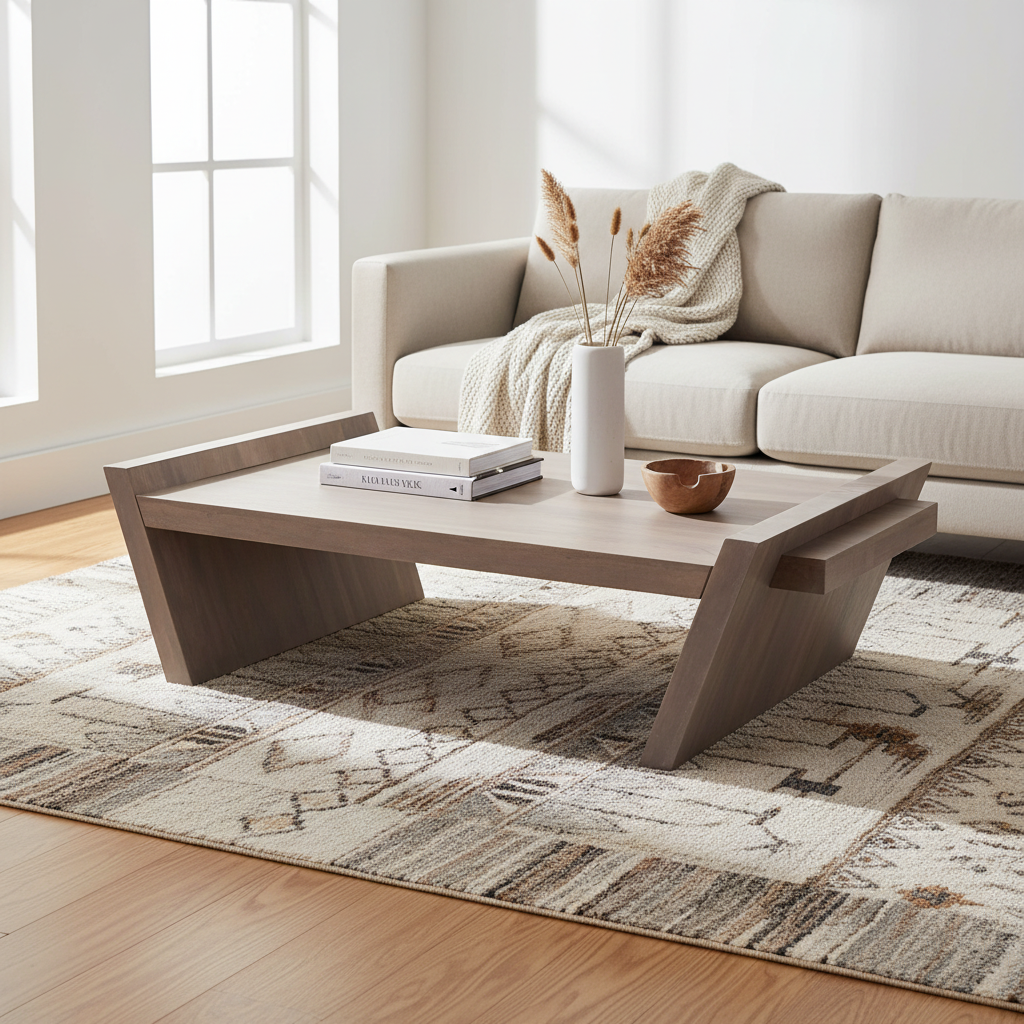 Mercana Elaine 59" x 36" x 16" Solid Wood Coffee Table