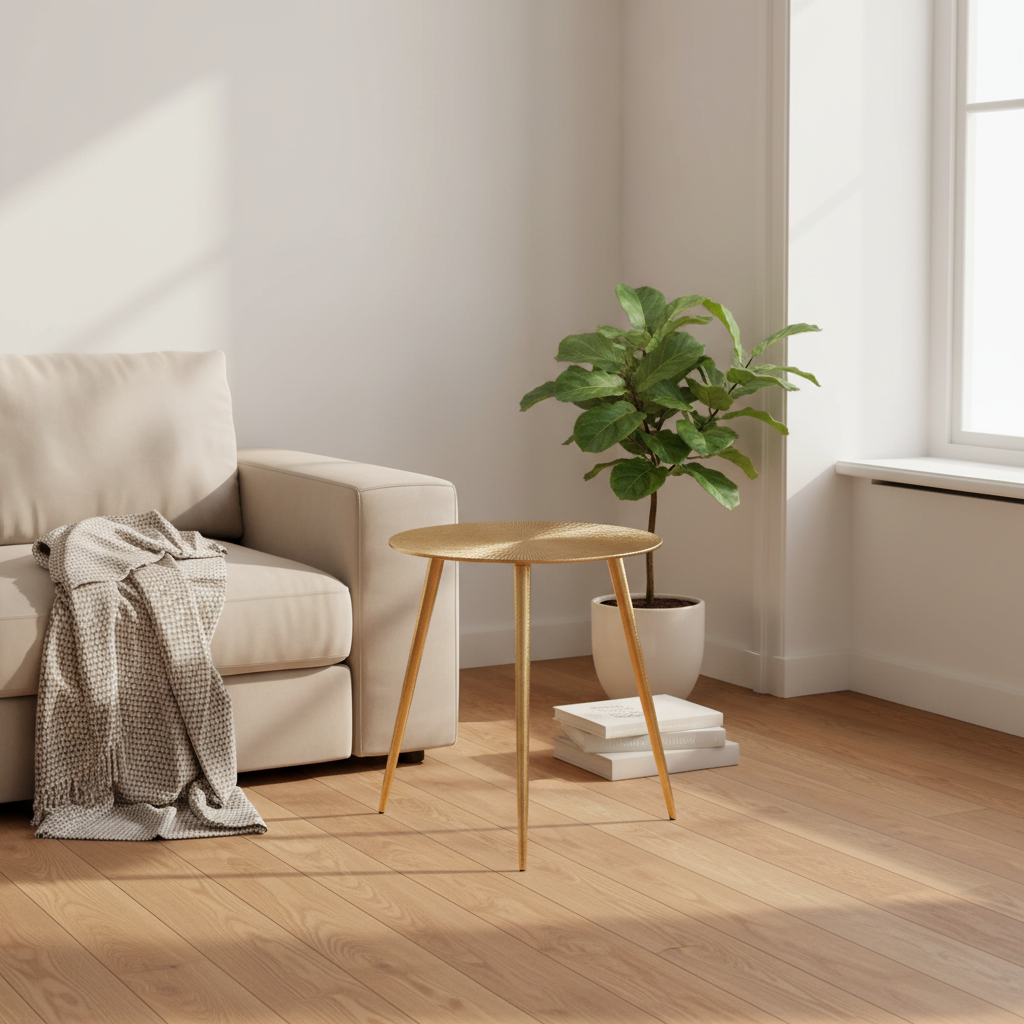 Mercana Reva 16.3" x 16.3" x 17" Metal Side Table