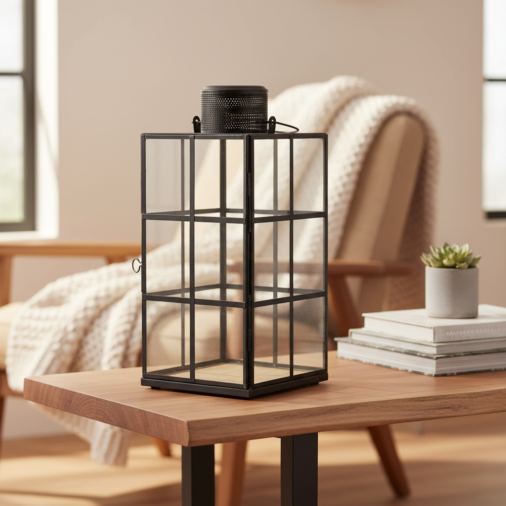 Mercana Gamfield 6.1" x 6.1" x 13.4" Metal Lantern