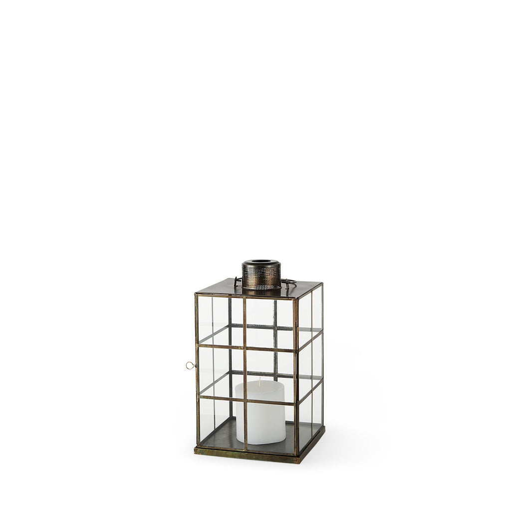 Mercana Grimwig 8.3" x 8.3" x 14.6" Metal Lantern