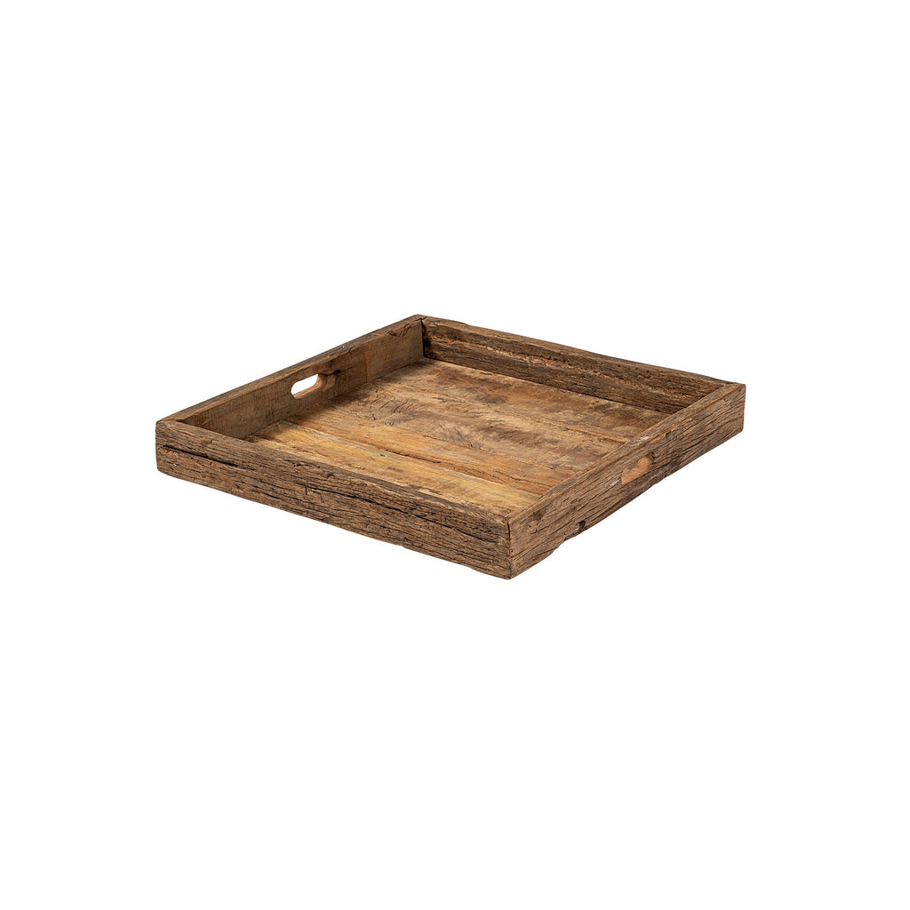 Mercana Carson 24" x 24" x 3" Solid + Manufactured Wood Tray