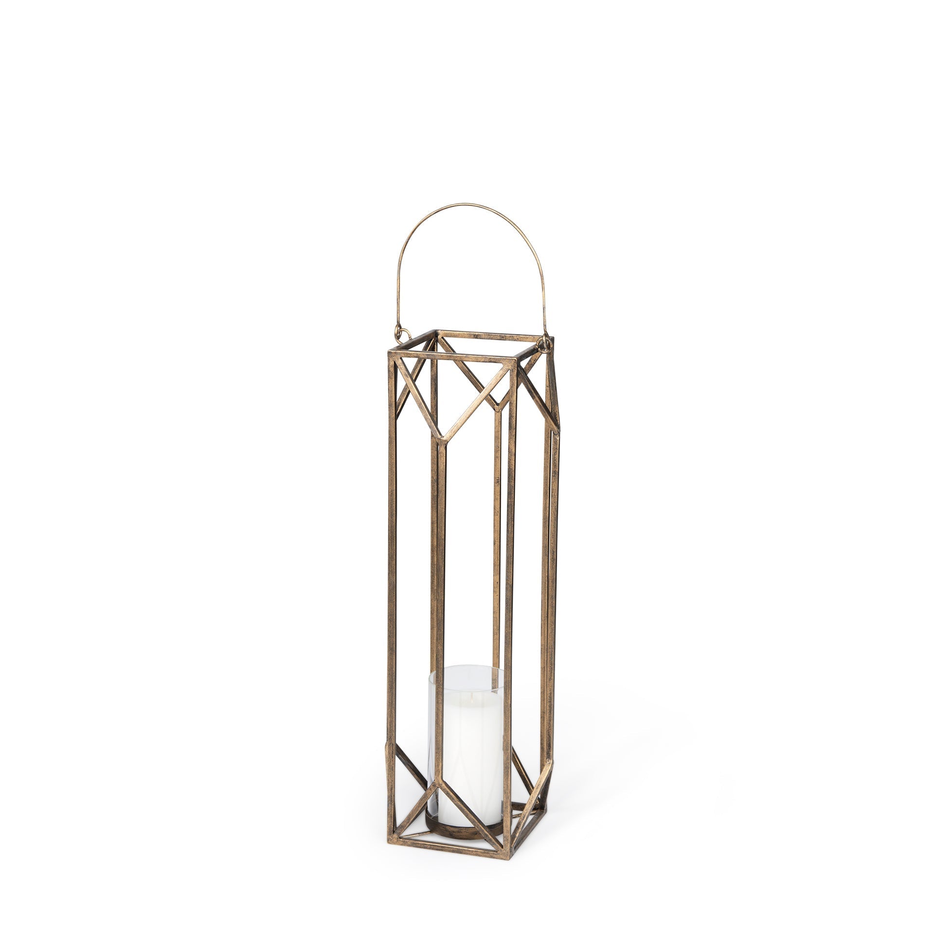 Mercana Ivy 8.3" x 8.3" x 29.7" Metal Lantern