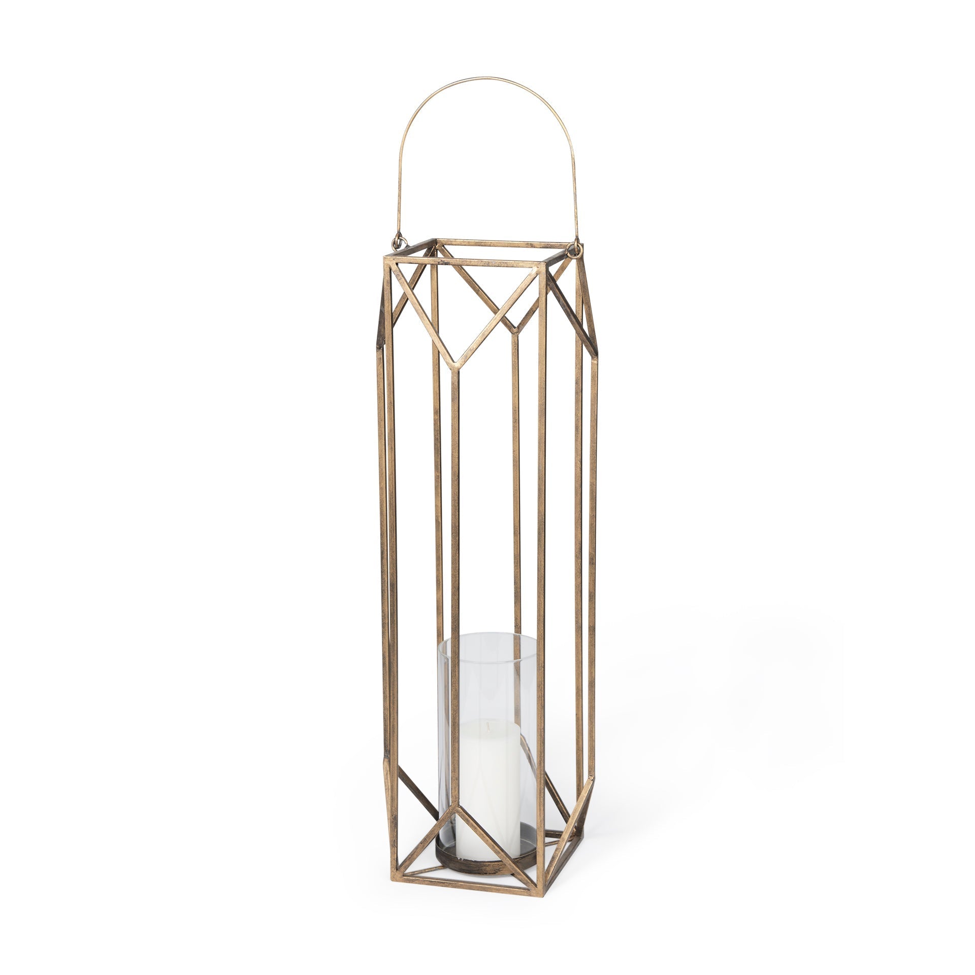 Mercana Ivy 10.2" x 10.2" x 36" Metal Lantern