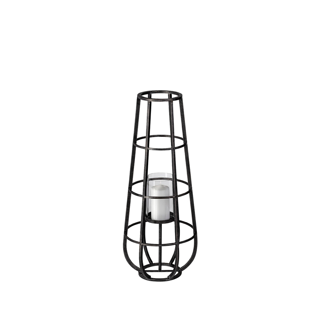 Mercana Bella 12.2" x 11.8" x 30.1" Metal Lantern