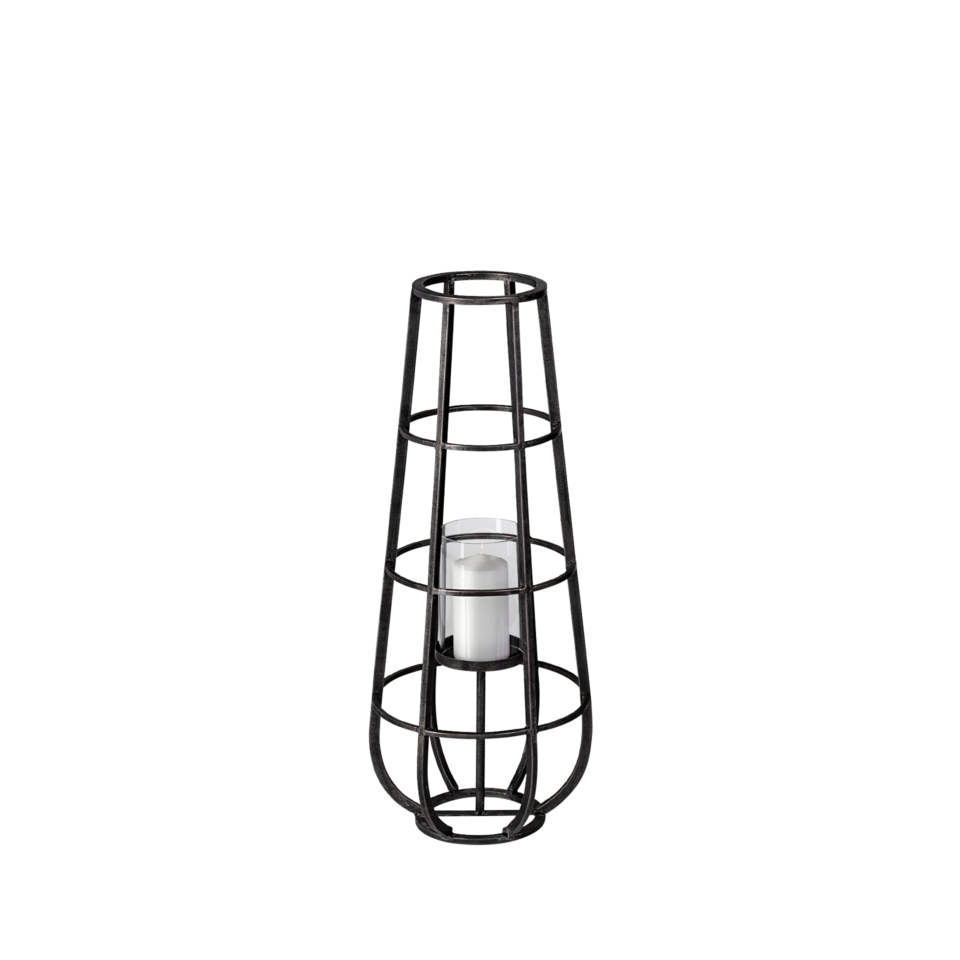 Mercana Bella 12.2" x 11.8" x 30.1" Metal Lantern