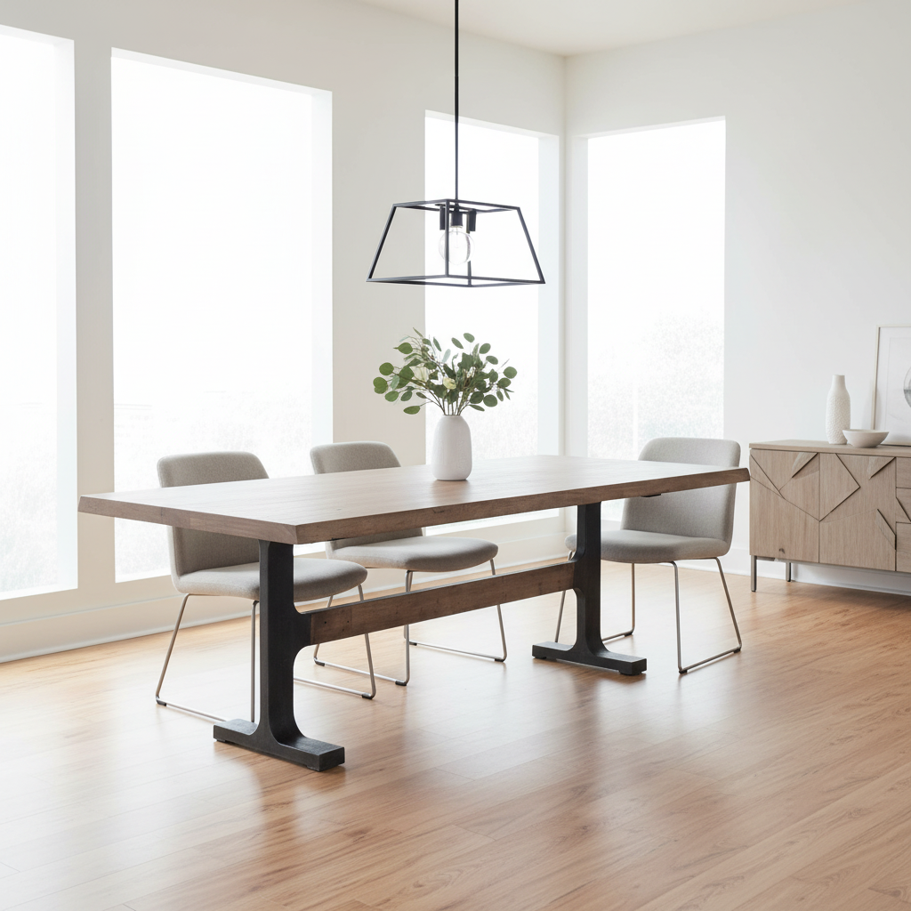 Mercana Araxi 95" x 41" x 30" Solid Wood Dining Table