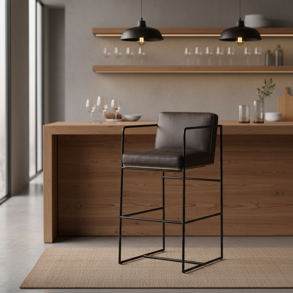 Mercana Stamford 18.7" x 22.6" x 40" Wood Stool