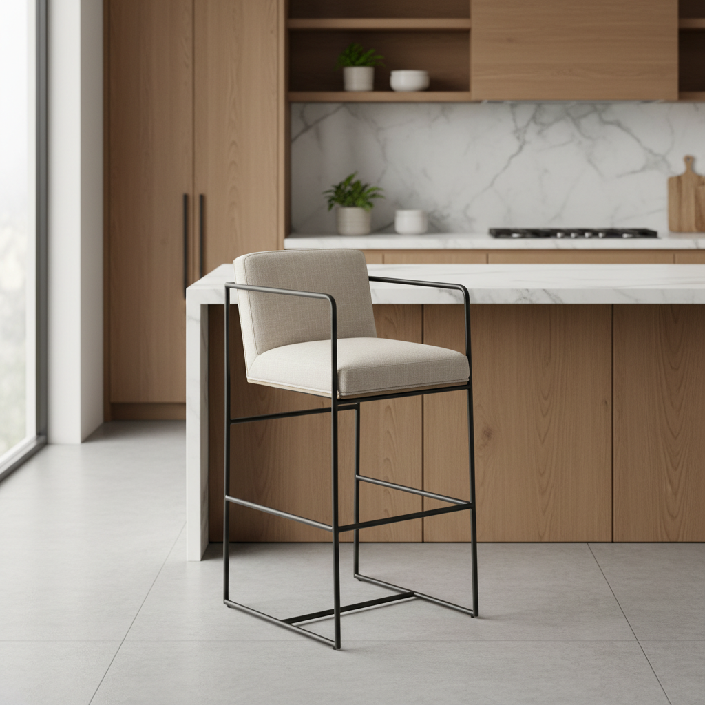 Mercana Stamford 18.7" x 22.6" x 40" Metal Stool