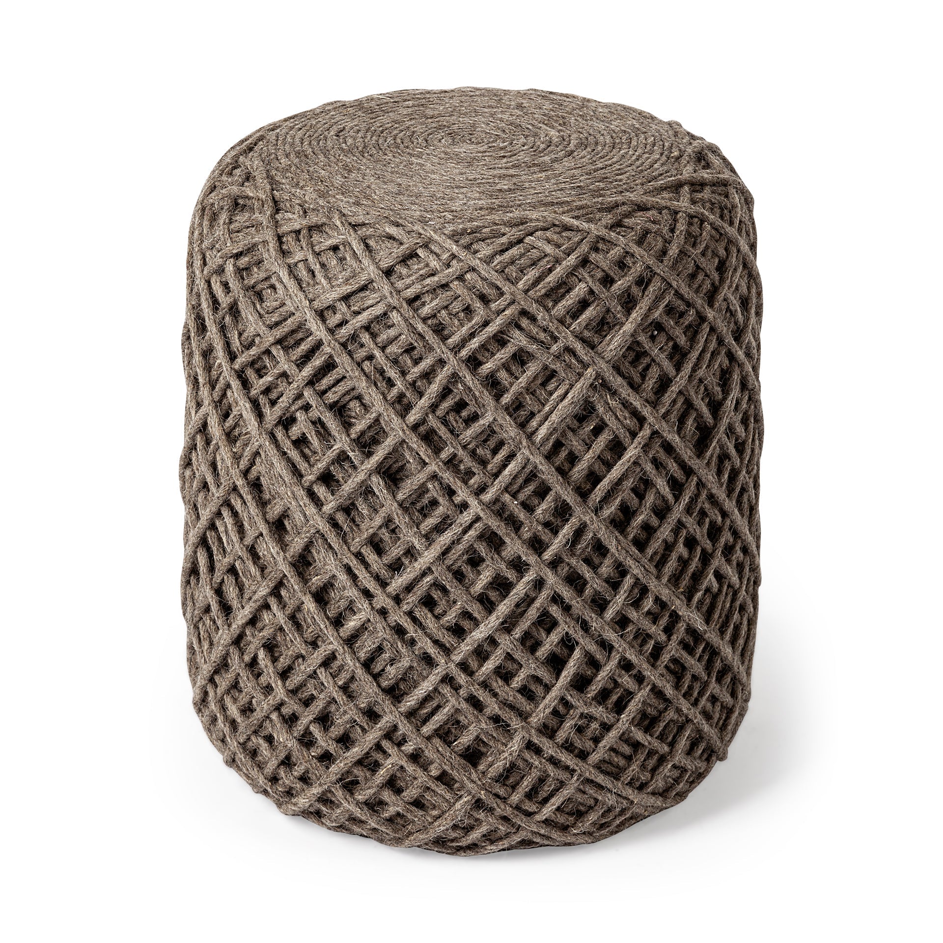 Mercana Allium 15.8" x 15.8" x 17.8" Wool Pouf