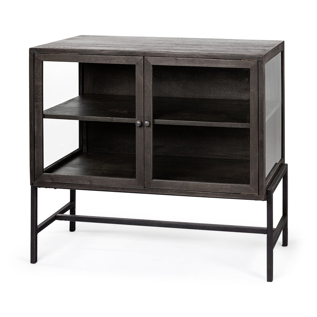 Mercana Arelius 36" x 18" x 32" Solid Wood Accent Cabinet