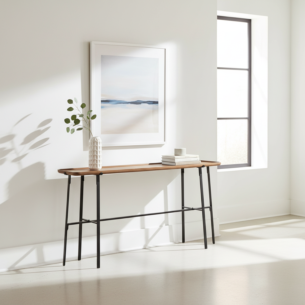 Mercana Helios 60" x 14" x 29" Iron Console Table