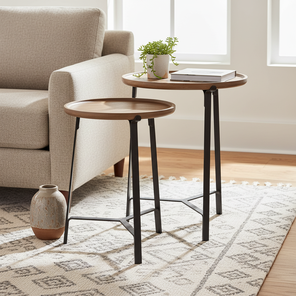 Mercana Helios 20" x 20" x 24" Metal Side Table